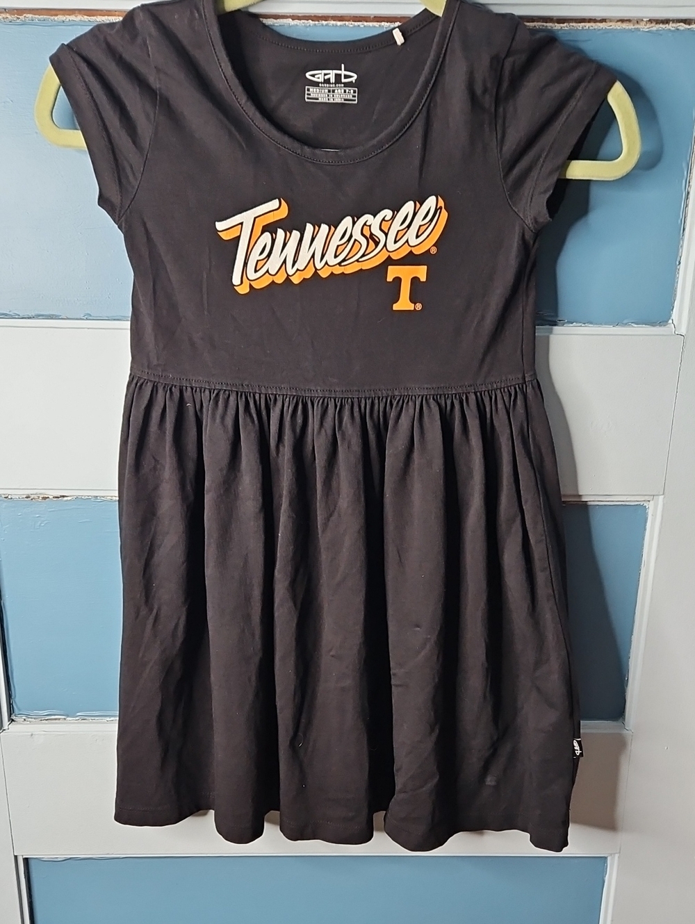 Garb Tennessee Girls Black Graphic Cotton Dress Med 7/8